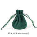 Sacchetto per gioielli in velluto verde scuro con cordoncino, busta 10x12cm - 7*9cm / Verde Scuro