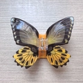 Realistic yellow and black butterfly hair claw clip with glossy acrylic finish - 5# Yellow Butterfly