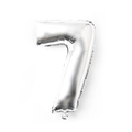 Silver metallic number 7 foil balloon for birthday party and wedding decorations - 32 Inch Number 7-Silver