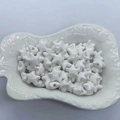 Polished white starfish ceramic beads for DIY jewelry making displayed in a tray - White (12#)