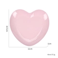 Pink heart-shaped stainless steel jewelry tray with size and weight specifications - Heart Tray - Nude Pink