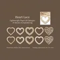 Adesivi in carta pizzo a forma di cuore traforato per scrapbooking set da 10 pezzi - Pizzo a Cuore