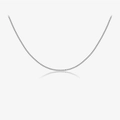 Classic silver S925 sterling silver box chain necklace with a reflective metallic finish - Platinum-286 (Silver Box Chain)