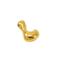 Pendentif lettre en acier inoxydable doré brillant avec forme abstraite pour colliers - Lettre L (Style L)