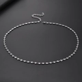 Dettaglio della collana in argento con maglie a chicco di caffè e chiusura a moschettone - Bracciale