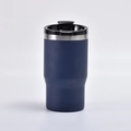Blue 14oz stainless steel tumbler with built-in speaker and black plastic lid - Dark Blue - Sealing Cap / 14oz