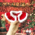 Cape de Noël pour animaux en crochet rouge et blanc avec bordure en fausse fourrure épaisse - Cape Rouge