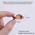 Figurine de poisson miniature en résine de 2,8 cm avec dégradé orange pour loisirs créatifs - Petit Poisson Rôti de 2,8 cm (Fond Plat)