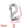 Poliertes silbernes Edelstahl-Karabinerverschluss-Set mit 23mm Höhenmaßangaben - Stahl 2
