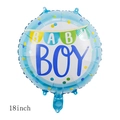 18-inch baby boy doopballon in blauw met kleurrijke stippen en baby boy tekst - 18 Inch Rond Baby Jongen Blauw