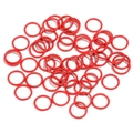 DIY 8/10mm red macaron paint open rings for jewelry making and handmade crafts - Red