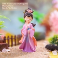 Pink Diaochan princess resin doll ornament, traditional Hanfu style 8.3cm table decor - -36 Small Diao Chan