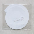 White PVC spiral ceiling decoration with plastic hooks in transparent packaging - Double Spiral / White