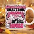 3D Spooky Ghost Halloween ceramic mug with pink and black embossed text and funny motifs - SP-Q Style