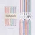 Set di sei evidenziatori Morandi a doppia punta in tonalità pastello con fusto opaco - Serie Salt - Set da 6 Colori