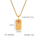 Dettaglio del ciondolo amanti dei tarocchi con rilievo a rosa e gemma rosa lucida - Stile Rilievo Rosa con Zirconia Rosa (HC-N40443)