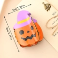 Pinza per capelli a zucca di Halloween con cappello viola, clip in acetato da 8cm per donne - Zucca