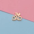 Μενταγιόν καρδιά I Love Dad από ροζ χρυσό ατσάλι για κοσμήματα γιορτής του πατέρα DIY - 18K Ροζ Χρυσό