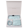 Light teal 100% mulberry silk gift set with eye mask, scrunchie and pillowcase - Mint Green