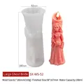Geraamte bruid kaars siliconen mal met roze wasmonster voor DIY Halloween decoratie - Grote Geest Bruid