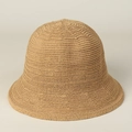 Close-up of beige breathable knitted sun hat showing detailed woven straw texture - M (56-58cm) / Khaki