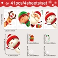 Detailed size specifications for Christmas window stickers featuring Santa and Reindeer - Christmas Cartoon Pattern Set (UV24Y10504S_T) / 20*30cm*4 Sheets