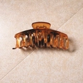 Large amber tortoiseshell claw clip for women made of durable resin hair accessory - Transparent Amber 28#