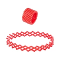 Adjustable red crystal stretch ring and magic expanding bracelet dual-use jewelry - Diameter 1.8cm-7cm Adjustable / Red Red Zirconia