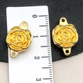 Cierre magnético de rosa dorada para joyería con pequeños lazos para collares y pulseras - Rosa de Oro