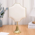 Elegant gold metal jewelry display stand with cream velvet panel for necklaces - Large Octagonal Padding / Off White