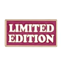 Insigne Limited Edition rectangulaire en émail rose avec bordure dorée - Style Rose LIMITED EDITION (XZ7227)