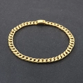Bracciale cubano 15mm in acciaio inossidabile dorato con chiusura a scatola classica - Oro (KN290271-KJX)