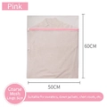 Large pink mesh laundry bag for sweaters, sized 50x60cm with durable coarse net fabric - 70g Pink Coarse Mesh Large Size (50*60cm)
