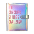 Holografischer Laser-PU-Binder für die 100-Umschläge-Spar-Challenge mit Magnetverschluss - Holografisches Silber (Nur Hülle)