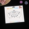 Ensemble de bijoux de poitrine autocollants avec perles et gemmes pour fête et corps - Blanc Design 5