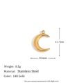 Small Crescent Moon Pendant - Gold