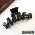 Donkergrijze geometrische holle haarklem van 11 cm acryl voor dik haar - 11CM N-Vorm / donkergrijs