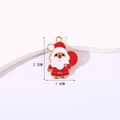 Colgante de Papá Noel en esmalte para pulseras en rojo y dorado, tamaño 2,2x1,6 cm - Papá Noel Sonriente