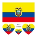 Pegatina de tatuaje temporal con bandera de Ecuador impermeable arte corporal deporte - Ecuador