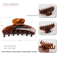 Large 10.5cm amber tortoiseshell acetate hair claw clip for elegant styling - Brown
