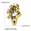 Vintage Brosche Liebespaar Goldlegierung Skulptur Design für Damen und Herren - Gold (MM-BR-1620)