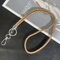 Luxury champagne gold rhinestone crossbody phone strap with silver lobster clasp and key ring - 6mm Rhinestone Pendant / Champagne (K3139)