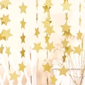Glitter gold star garland made of paper cardstock for birthday party decoration - Glitter Gold Star Garland
