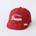 Détail de la casquette rouge pour bébé avec broderie Los Angeles blanche - 50cm (1-3 ans) / Rouge