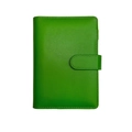 A6 Macaron green loose-leaf notebook featuring matte leather cover and buckle strap - Grass Green (Cover Only)