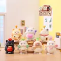 Cat blind box figurine set with mechanical wind-up design and flocking texture - -7 Lucky Cat Set 6 / Full Box Set