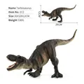 Realistic Tarbosaurus dinosaur toy model in dark brown finish, size 26x10x12cm - 330g/26x10x12cm
