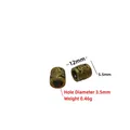 Vista detallada de cuentas de barril de bronce antiguo con carácter Fu y volutas - 2# (12x5.5mm)