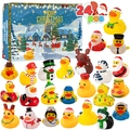 Christmas Advent Calendar with 24 festive rubber ducks including Santa and snowman themes - Christmas Classic Blue Advent Calendar (XT-96 (Box Size 31.2*22.6*5.8))