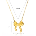 Detailansicht einer goldenen Schleifenkette mit Maßangaben 38+7cm Länge und Abmessungen - Große Goldene Schleife